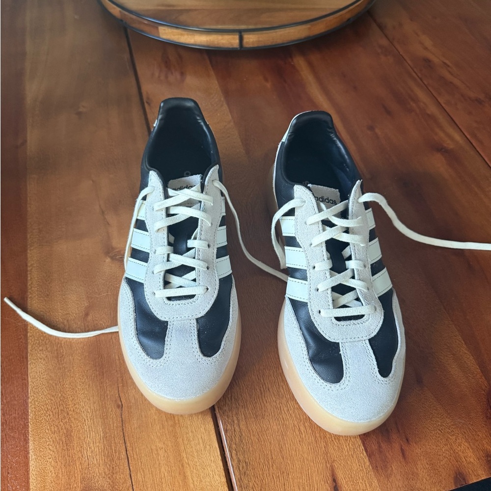 Adidas Women's Black and White Sneakers
